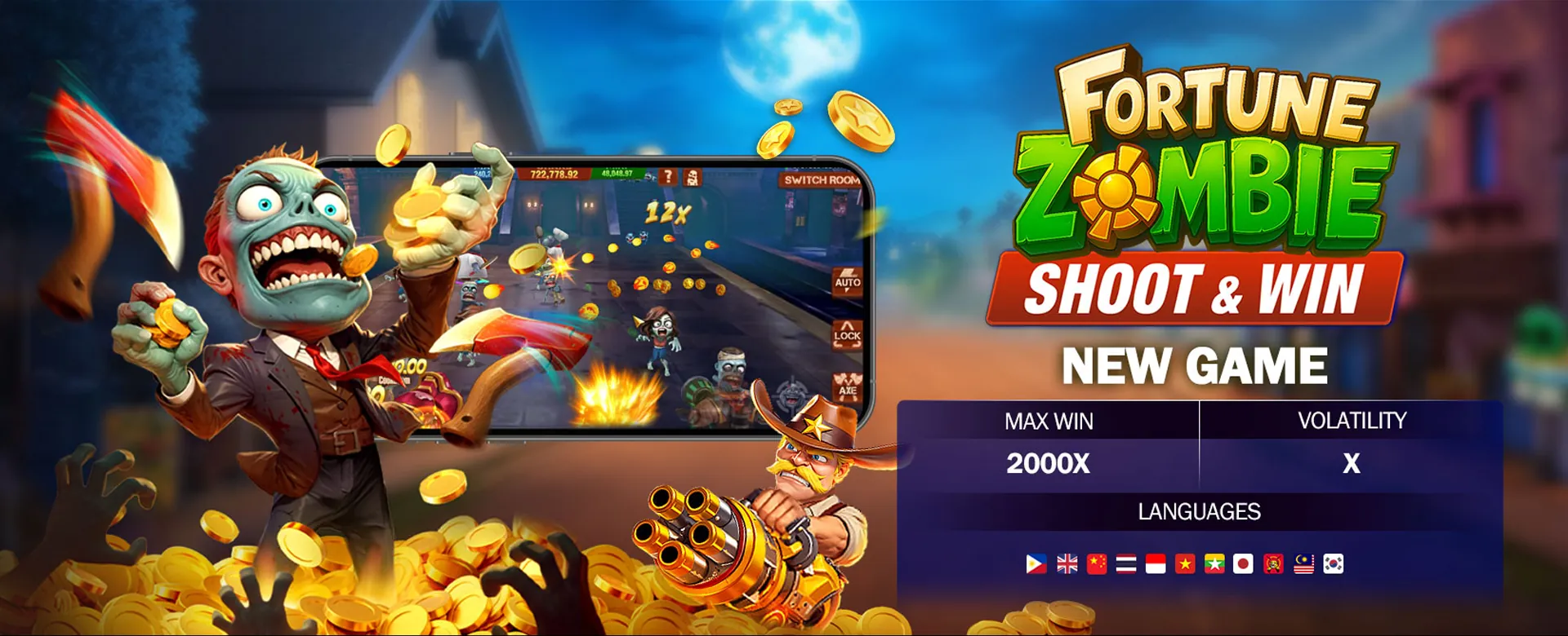 Dynamic gaming background for JL M100 at Crazywin